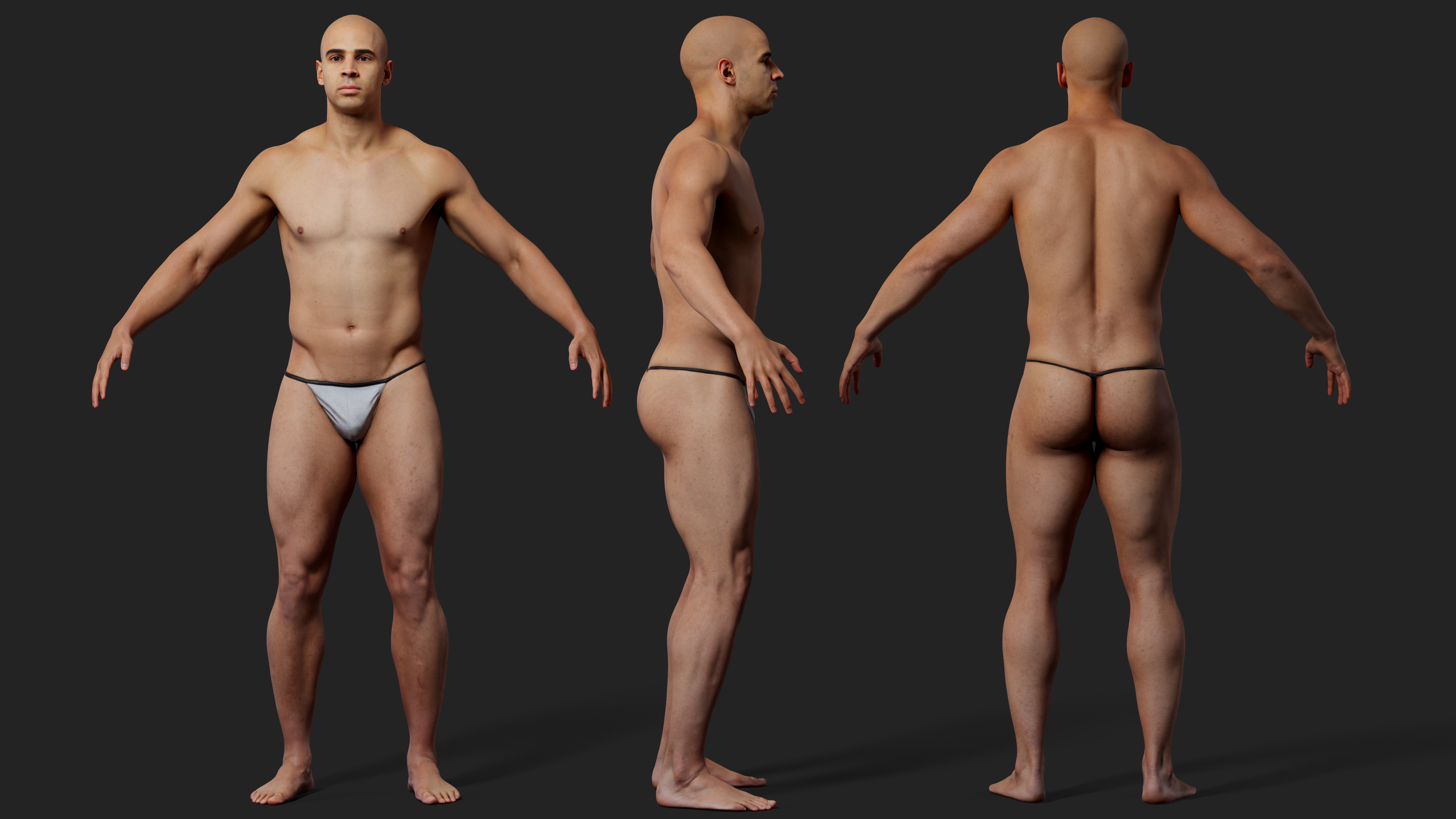 Download male bodybuilder 3d body model